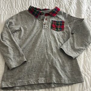 Plaid Detail Henley